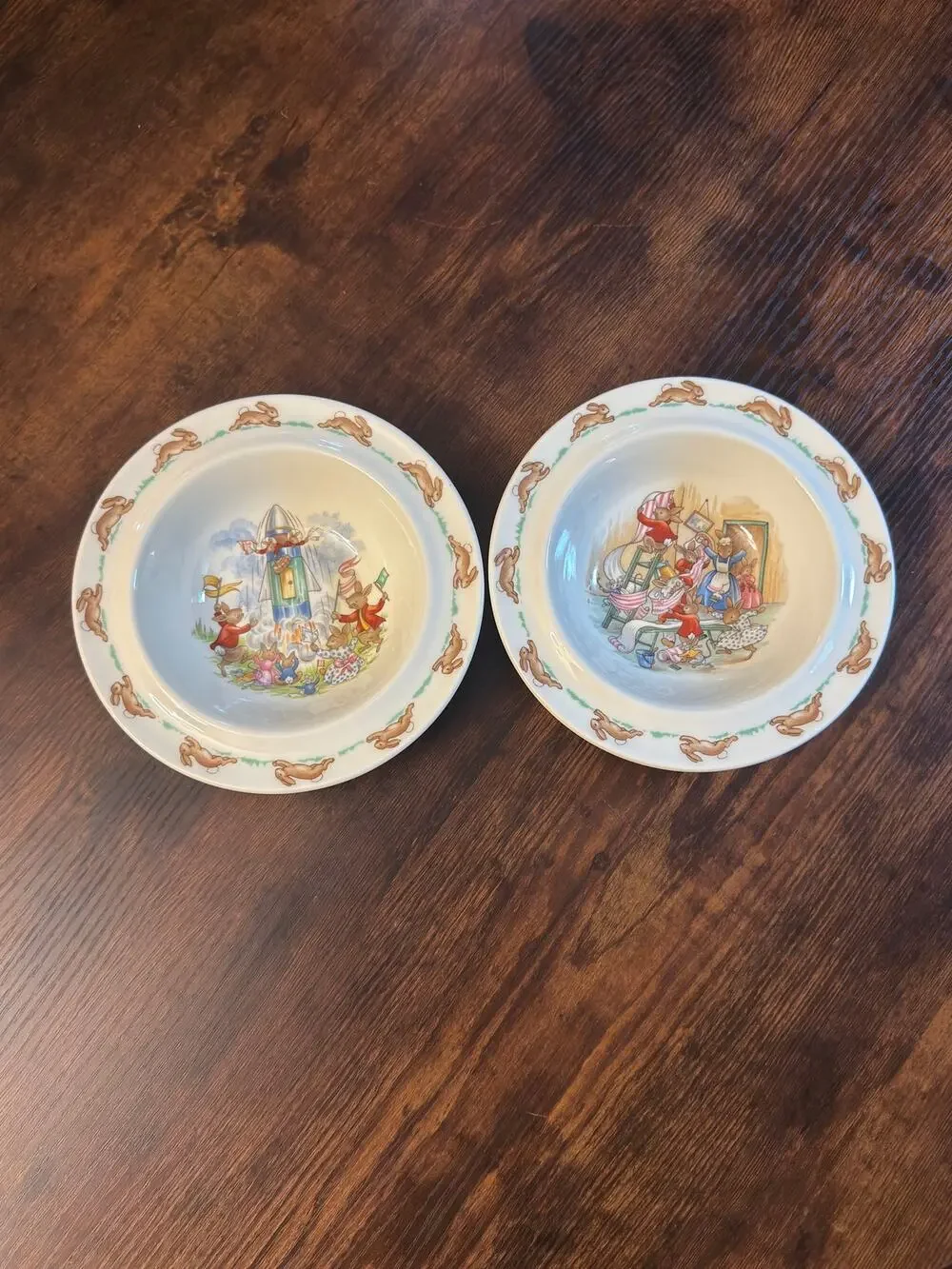 Royal Doulton Bunnykins Fine Bone China Baby Bowls, Set of 2